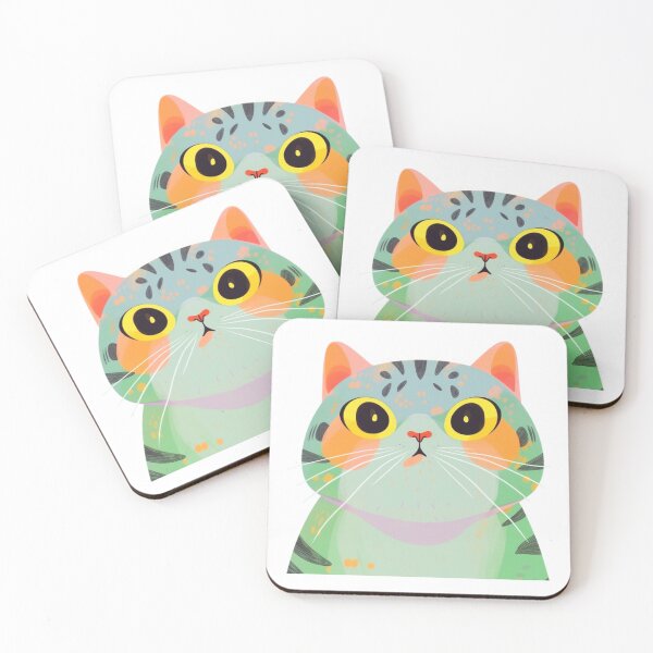 Item preview, Funny Wide Eyed Cat Colorful Tabby Close Up designed and sold by CraftmintCA.