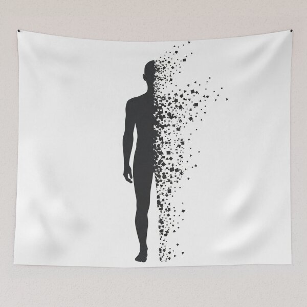 Item preview, dissolving into geometric particles designed and sold by TheDenimArt.