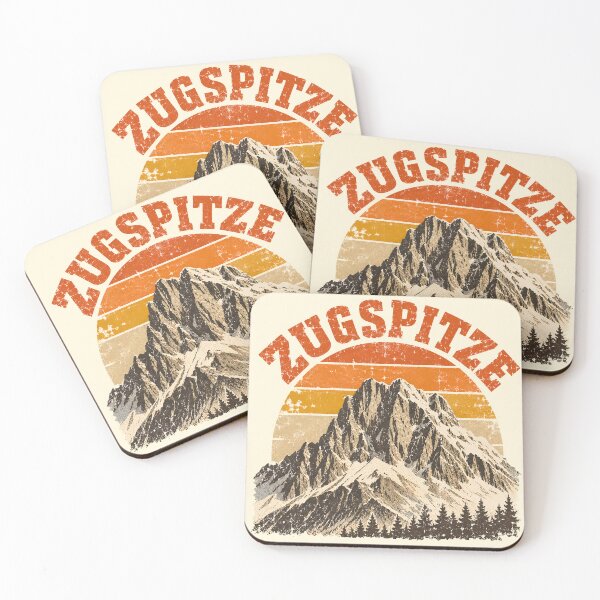 Item preview, Vintage Zugspitze Germany Retro Sunset Mountain designed and sold by Imaginationbeyond.