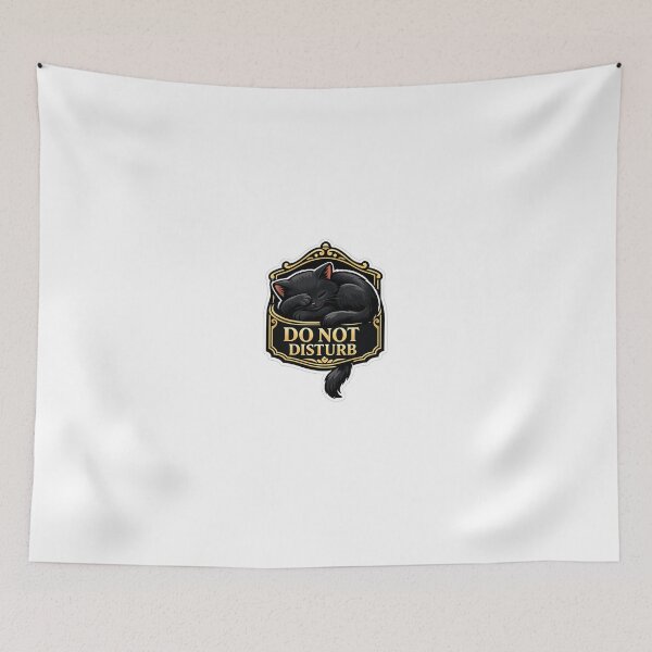 Item preview, Do Not Disturb Sleeping Cat designed and sold by Cosmos Creative Studios.