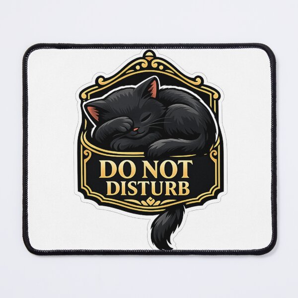 Item preview, Do Not Disturb Sleeping Cat designed and sold by Cosmos Creative Studios.