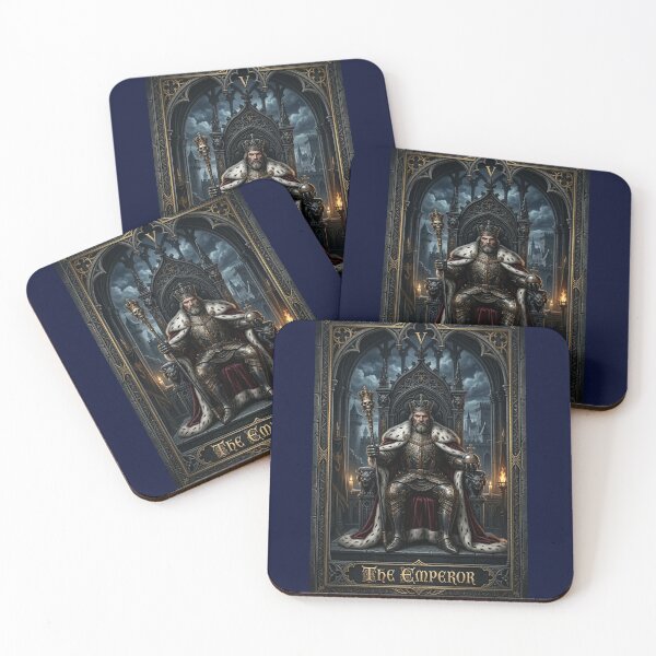 Item preview, The Emperor from the Dark Medieval Major Arcana  gothic tarot card designed and sold by Studio77-Gothic.