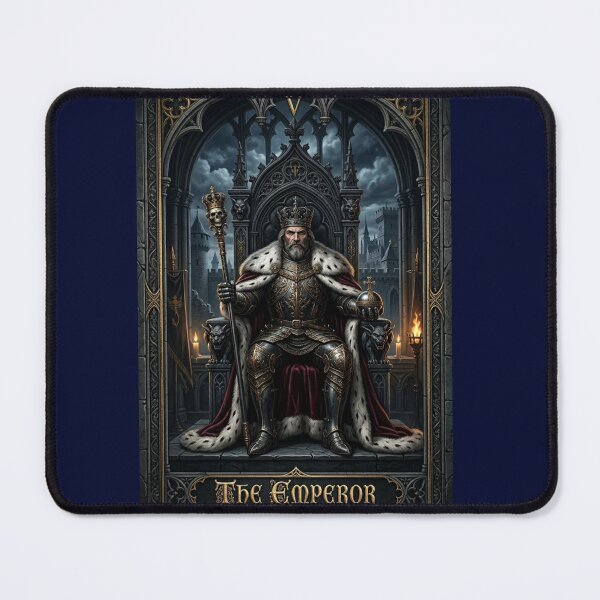 Item preview, The Emperor from the Dark Medieval Major Arcana gothic tarot card designed and sold by Studio77-Gothic.