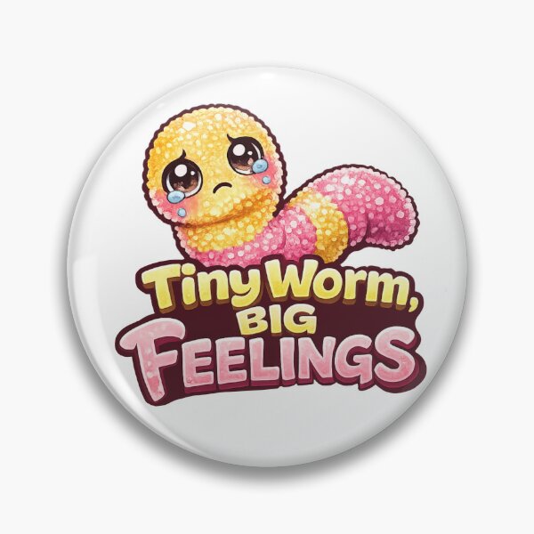 Item preview, Tiny worm, big feelings designed and sold by CrazyAlpaca101.