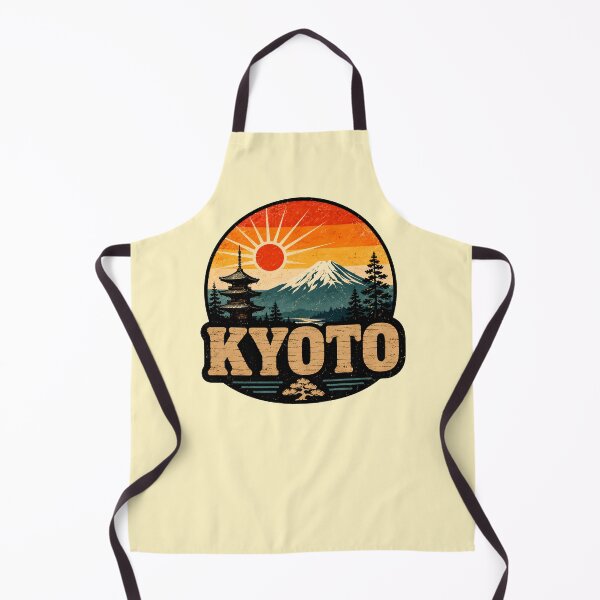 Item preview, Vintage Kyoto Japan Retro Mountain Sunset designed and sold by Imaginationbeyond.