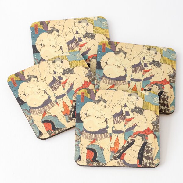 Item preview, Famous Sumo Rikishis of Edo Japan – Ukiyo-e Portrait Print designed and sold by Ukiyoe Spirit.