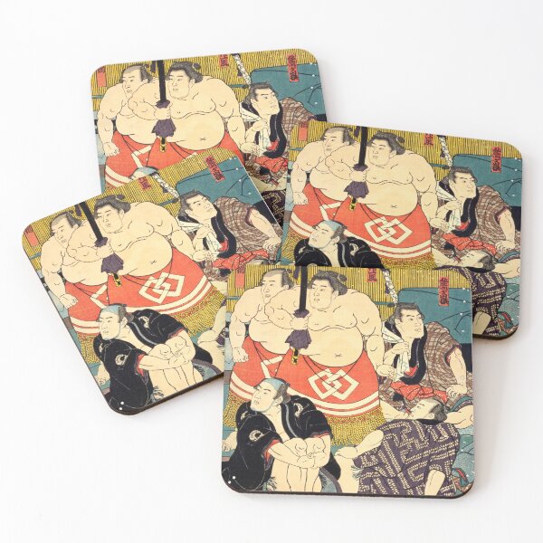 Item preview, Famous Sumo Rikishis of Edo Japan – Ukiyo-e Portrait Print designed and sold by Ukiyoe Spirit.