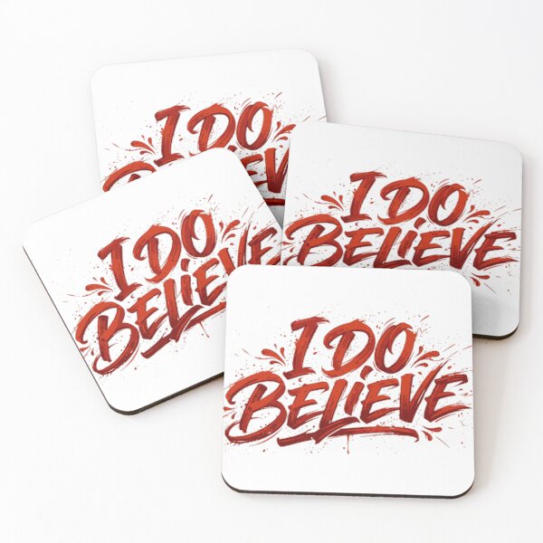 Item preview, I Do Believe Bold Brush Lettering | Motivational Handwritten Typography designed and sold by crackerflake.