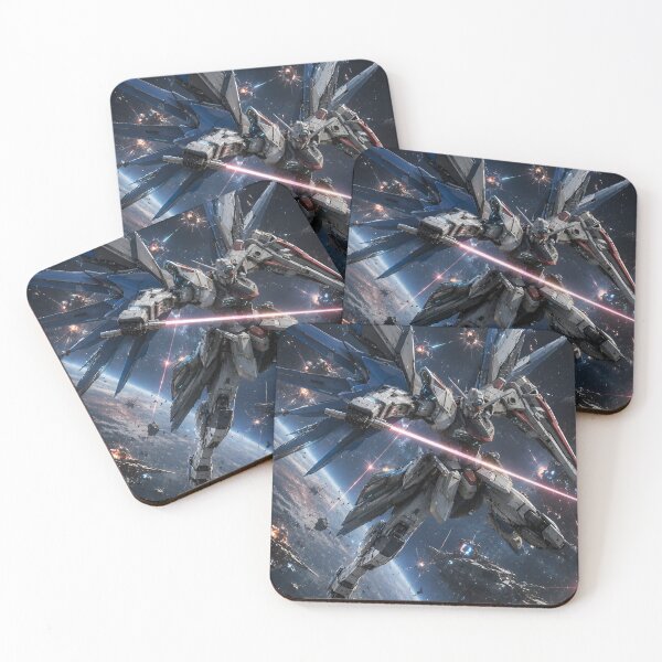 Item preview, Strike Freedom | Cosmic Winged Mecha Warrior – Futuristic Space Battle Robot Anime Art designed and sold by Dyan4.