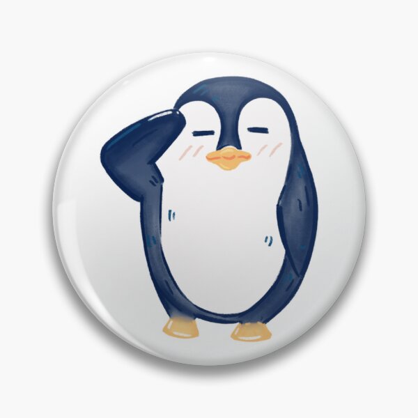 Item preview, Friendly Cartoon Penguin Saluting Cute Winter Animal Art designed and sold by 27Maydesign.