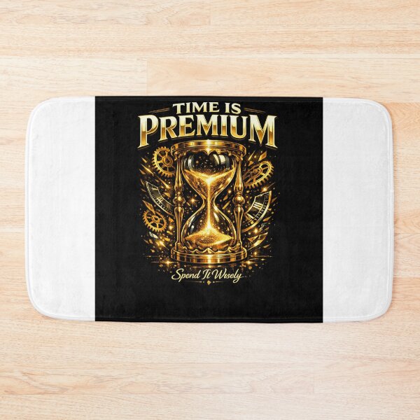 Item preview, TIME IS PREMIUM – Spend It Wisely | Luxury Hourglass Motivational T-Shirt Design designed and sold by Atharva-threads.
