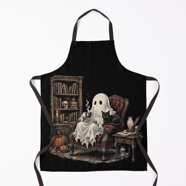 Item preview, Funny Cozy Ghost Coffee with Black Cat Spooky Cute Halloween designed and sold by CF_VintageDesign.
