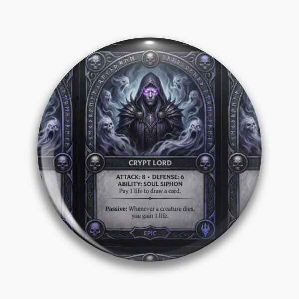 Item preview, Soul Siphon Necromancer Card Art designed and sold by EchoWave11.