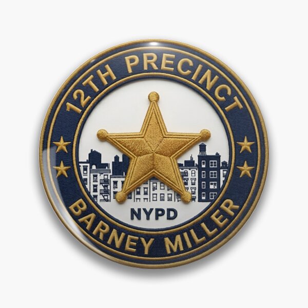 Item preview, Barney Miller 12th Precinct NYPD Retro Star Badge designed and sold by Zayn Studio.