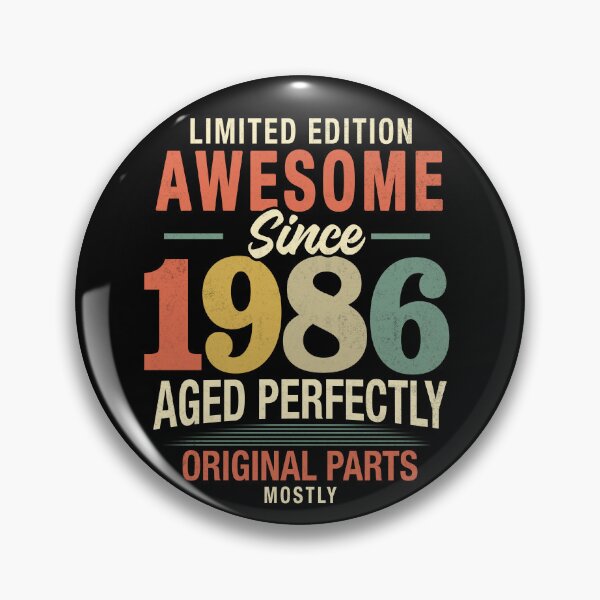 Item preview,  Vintage Awesome Since 1986, 40th Birthday Retro Milestone Gift designed and sold by FernaRoje.