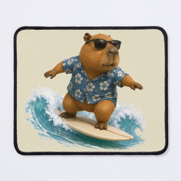 Item preview, Capybara Surfing Shirt, Cool Capybara in Sunglasses, Beach Vibes Tee, Summer Vacation Shirt, Funny Animal Surfer Graphic designed and sold by ParfaitPrints.