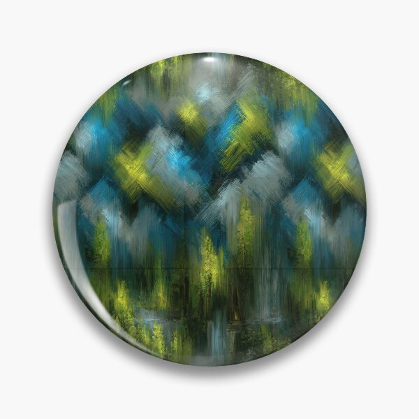 Item preview, Dark Abstract Green and Yellow Painted Forest designed and sold by Piotrek0001.