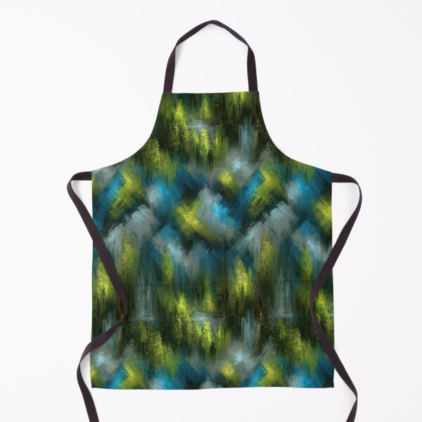 Item preview, Dark Abstract Green and Yellow Painted Forest designed and sold by Piotrek0001.