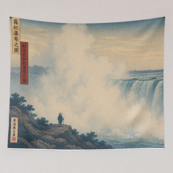 Item preview, Mist Over Niagara Falls designed and sold by UkiyoCities.