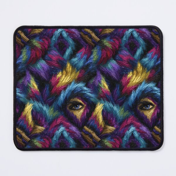Item preview, Psychedelic Blue and Red Faux Fur Pattern designed and sold by Piotrek0001.