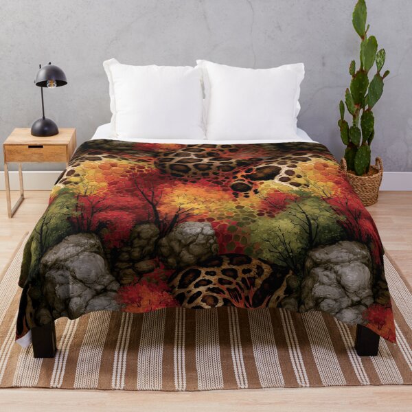 Item preview, Vivid Leopard Print in Autumn Forest Texture designed and sold by Piotrek0001.