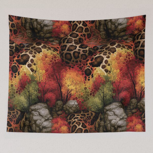 Item preview, Vivid Leopard Print in Autumn Forest Texture designed and sold by Piotrek0001.