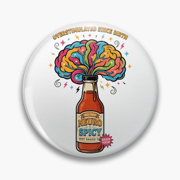 Item preview, Neuro Spicy Hot Sauce – Overstimulated Since Birth Funny Neurodivergent ADHD designed and sold by ArcticFoxStudio.