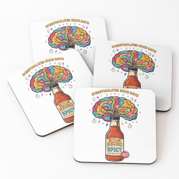 Item preview, Neuro Spicy Hot Sauce – Overstimulated Since Birth Funny Neurodivergent ADHD designed and sold by ArcticFoxStudio.