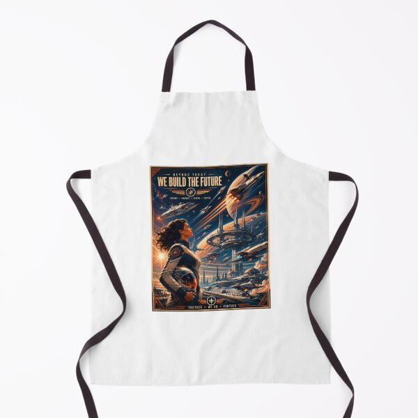 Item preview, We Build the Future – Retro Futurism Space Colony designed and sold by Fleetwood1994.