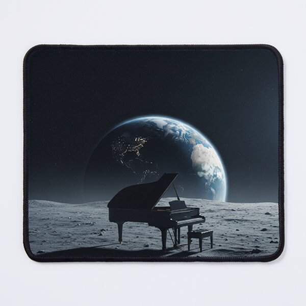 Item preview, Piano on the Moon designed and sold by TheDenimArt.
