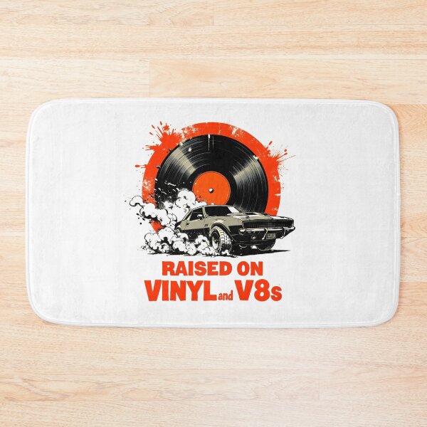 Item preview, Raised On Vinyl And V8s Burnout Muscle Car designed and sold by LunaMagicStudio.