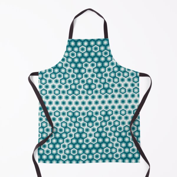 Item preview, Hexa Pulse - Teal & White Sci-Fi Matrix designed and sold by Dibujo Divertido.