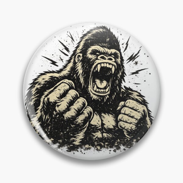 Item preview, Vintage Roaring Gorilla – Retro Strength & Power Design designed and sold by andrytaka.