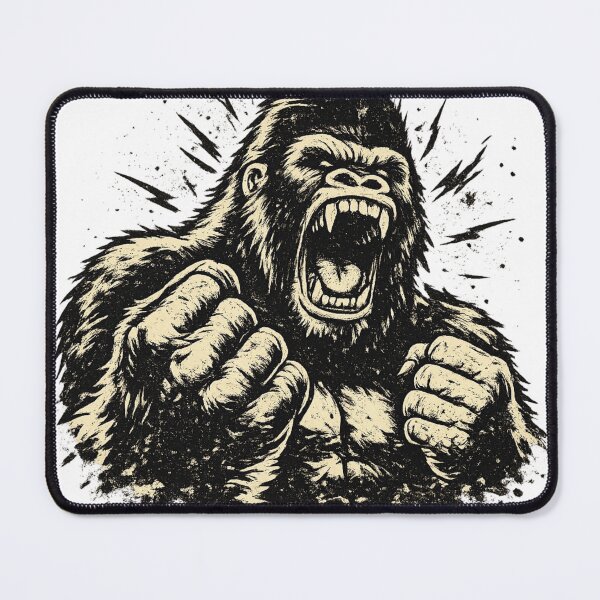 Item preview, Vintage Roaring Gorilla – Retro Strength & Power Design designed and sold by andrytaka.