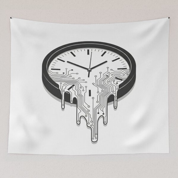 Item preview, Melting Circuit Clock designed and sold by TheDenimArt.
