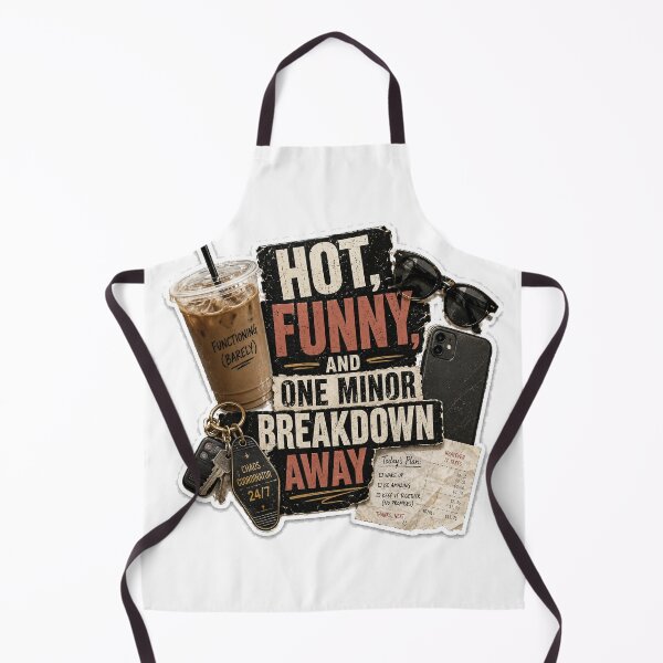 Item preview, Hot Funny and One Minor Breakdown Away designed and sold by InkWanderStudio.