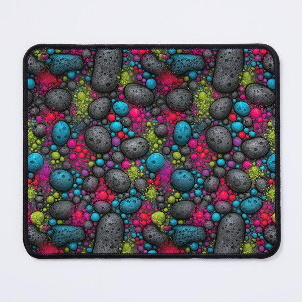 Item preview, Bright Neon Colorful River Pebbles Mosaic designed and sold by Piotrek0001.