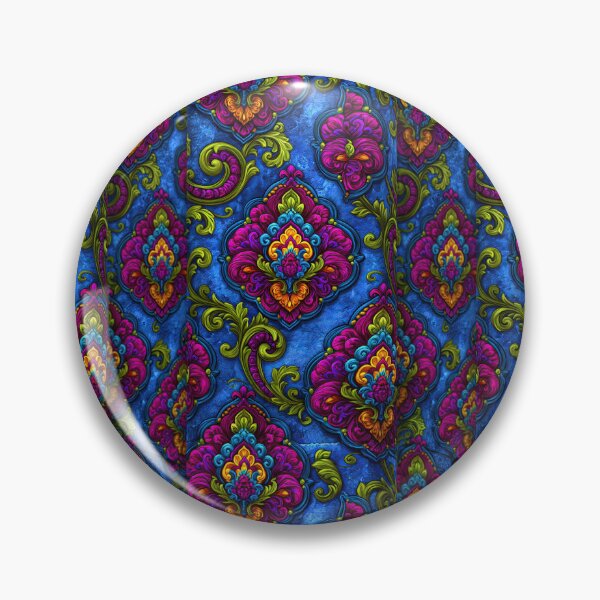 Item preview, Ornate Blue and Purple Paisley Floral Damask designed and sold by Piotrek0001.