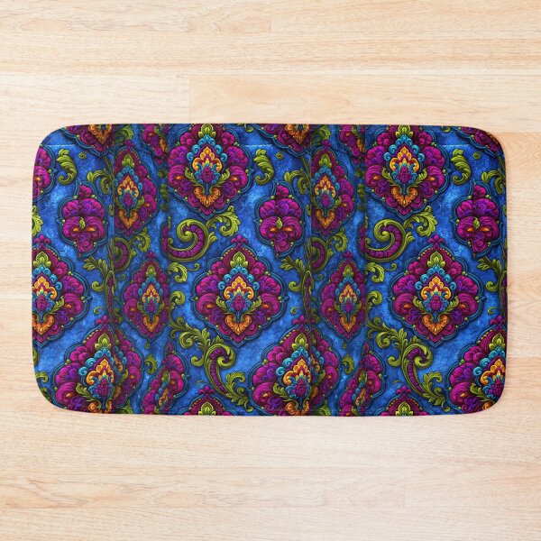 Item preview, Ornate Blue and Purple Paisley Floral Damask designed and sold by Piotrek0001.