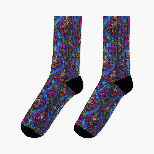 Item preview, Ornate Blue and Purple Paisley Floral Damask designed and sold by Piotrek0001.
