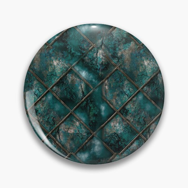 Item preview, Teal Green Distressed Tile Diagonal Grid designed and sold by Piotrek0001.