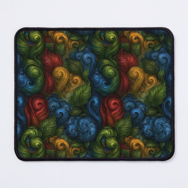 Item preview, Dark Swirling Green and Red Organic Shapes designed and sold by Piotrek0001.