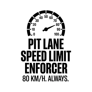 Artwork thumbnail, Pit Lane Speed Limit Enforcer – Sim Racing Humor by GarageGraphics