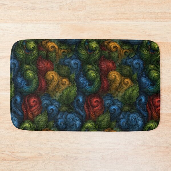 Item preview, Dark Swirling Green and Red Organic Shapes designed and sold by Piotrek0001.