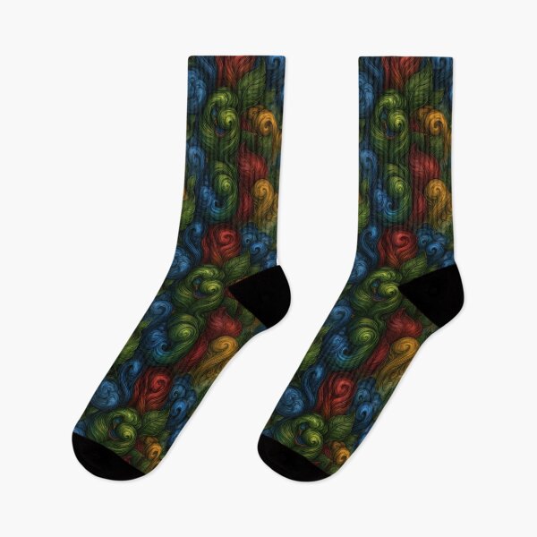 Item preview, Dark Swirling Green and Red Organic Shapes designed and sold by Piotrek0001.