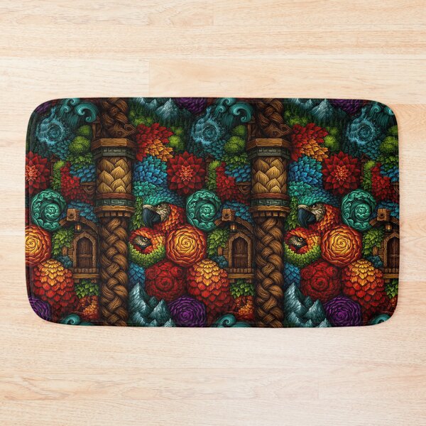 Item preview, Intricate Colorful Carved Totem Wood Texture designed and sold by Piotrek0001.