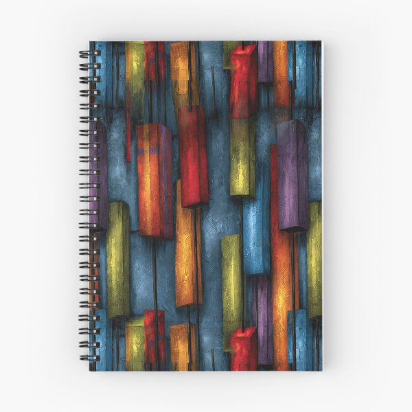 Item preview, Colorful Vertical Blocks on Blue Background designed and sold by Piotrek0001.