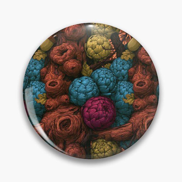 Item preview, Surreal Dark Green and Brown Organic Fruit Shapes designed and sold by Piotrek0001.