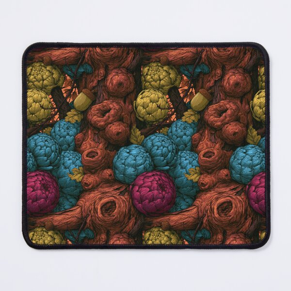 Item preview, Surreal Dark Green and Brown Organic Fruit Shapes designed and sold by Piotrek0001.