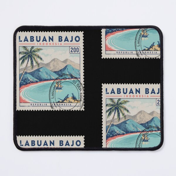 Item preview, Labuan Bajo Indonesia Coastal Postage Stamp Travel Sticker designed and sold by stickercuffs.